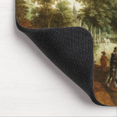 道のエレガントな騎手そして姿 マウスパッド (コーナー)