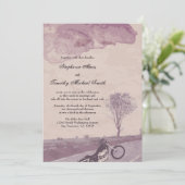 道のオートバイの結婚式招待状を渡って 招待状 (スタンド正面)