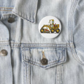 道のグレーダーのスクレーパーの坑夫の建築ピン 缶バッジ (インサイチュ)