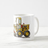道のグレーダーの土のスクレーパーの建築のマグ コーヒーマグカップ (正面右)