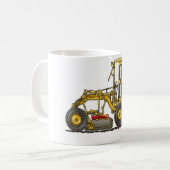 道のグレーダーの土のスクレーパーの建築のマグ コーヒーマグカップ (正面左)
