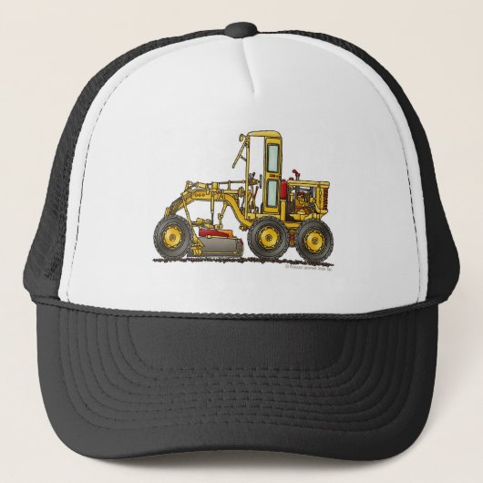 道のグレーダーの土のスクレーパーの建築の帽子 キャップ (正面)