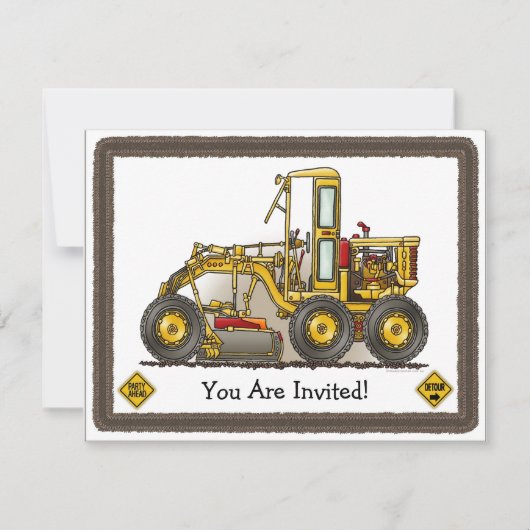 道のグレーダーの建築はパーティの招待状をからかいます 招待状 (正面)