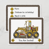 道のグレーダーの建築はパーティの招待状をからかいます 招待状 (正面/裏面)
