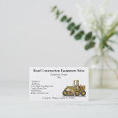 道のグレーダーの建設業カード 名刺 (スタンド正面)