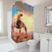 道のシャワー・カーテンの端 シャワーカーテン (インサイチュ)