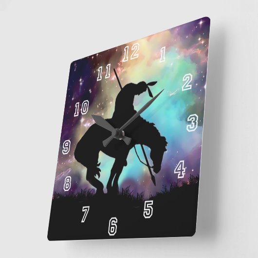 道のシルエットの柱時計の端 スクエア壁時計 (傾斜)