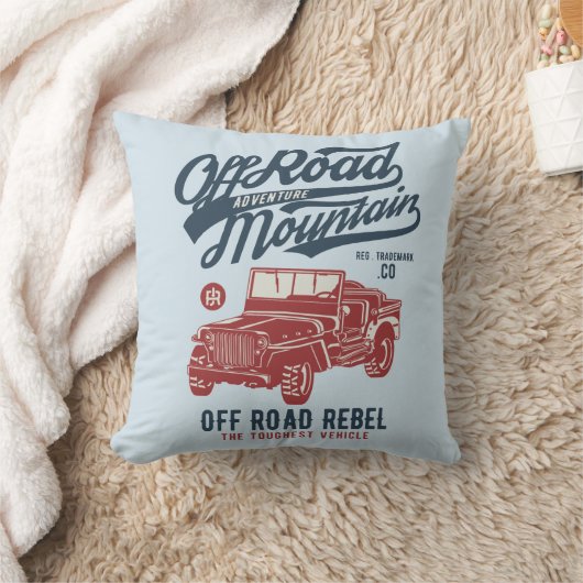 道のジープの装飾用クッションを離れて クッション (ブランケット)