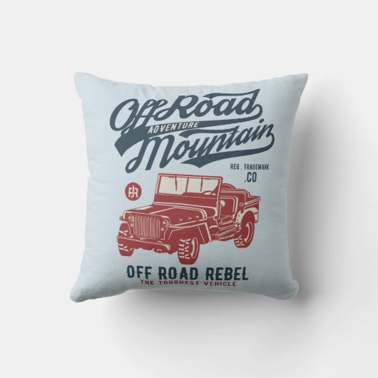 道のジープの装飾用クッションを離れて クッション (裏面)