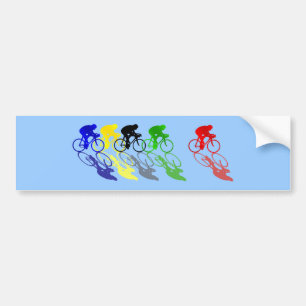 道のバイクの道の競争サイクリング バンパーステッカー