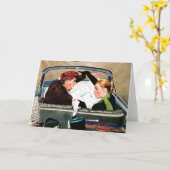 道のフォーク カード (黄色い花)