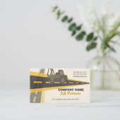 道のレッカー車車のなトラック運送旅行 名刺 (スタンド正面)