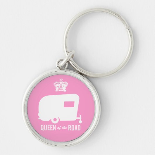 道のヴィンテージRVキャンプのKeychainの女王 キーホルダー (正面)