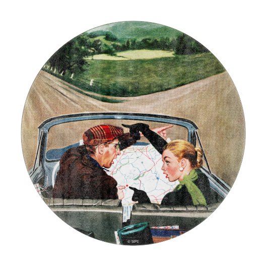 『道の分かれ道』 カッティングボード (正面)