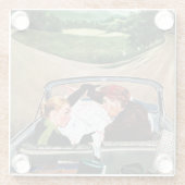 『道の分かれ道』 ガラスコースター (裏面)