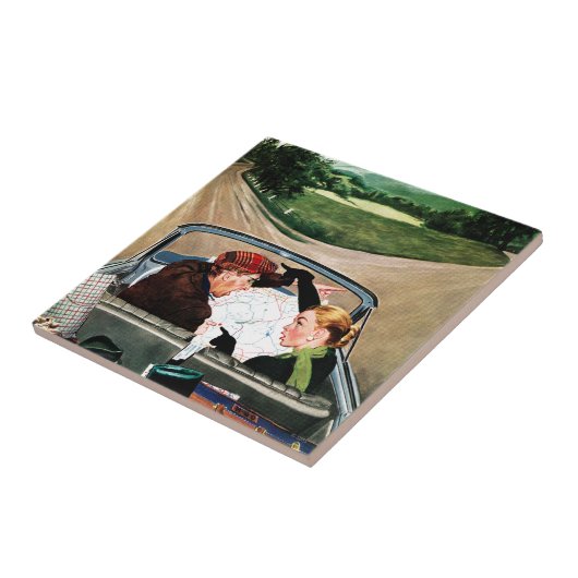 『道の分かれ道』 タイル (側面)