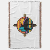 道の原産のアメリカインディアンの端 スローブランケット (正面縦)