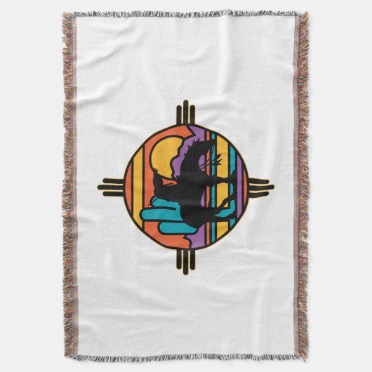 道の原産のアメリカインディアンの端 スローブランケット (正面縦)