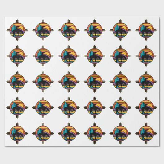 道の原産のアメリカインディアンの端 ラッピングペーパー (フラット)