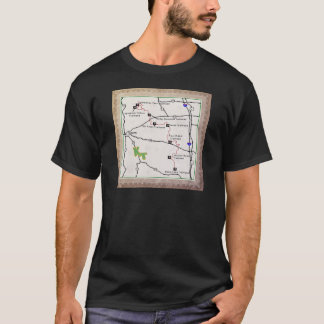 道の地図KT KNOBSTONEの道DEAMへのDELANEY Tシャツ