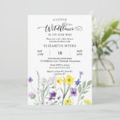 道の女の子の赤ちゃんシャワーの小さな野花 招待状 (スタンド正面)