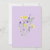 道の女の子の赤ちゃんシャワーの小さな野花 招待状 (裏面)