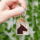 道の床の碧玉の乗馬の馬の頭部の影 キーホルダー (手)