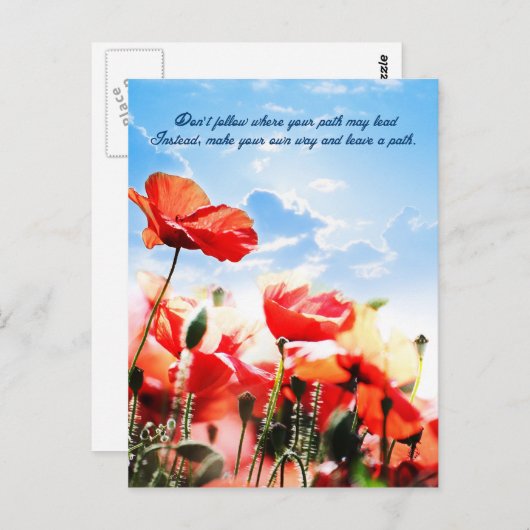 道の後を追先に行かないで… ポストカード (正面/裏面)