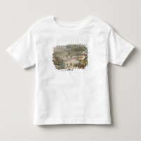 道の旅行者との冬の景色