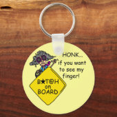 道の激怒のユーモア キーホルダー (正面)