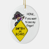 道の激怒のユーモア セラミックオーナメント (右)