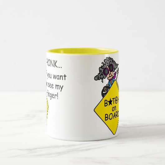 道の激怒のユーモア ツートーンマグカップ (中央)