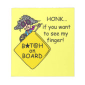 道の激怒のユーモア ノートパッド (正面)