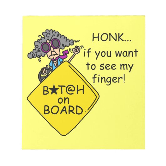 道の激怒のユーモア ノートパッド (正面)