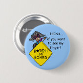 道の激怒のユーモア 缶バッジ (正面&裏面)