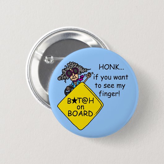 道の激怒のユーモア 缶バッジ (正面&裏面)