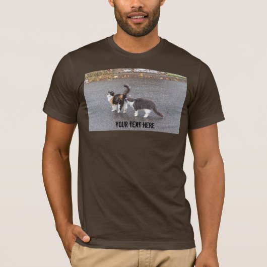 道の生意気な猫 Tシャツ (正面)