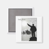 道の磁石を指し示す全ソ連レーニン マグネット (正面/裏面)