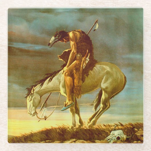 道の端 ガラスコースター (正面)