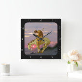 道の端 スクエア壁時計 (ホーム)