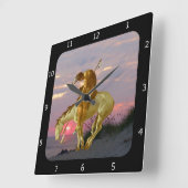 道の端 スクエア壁時計 (傾斜)