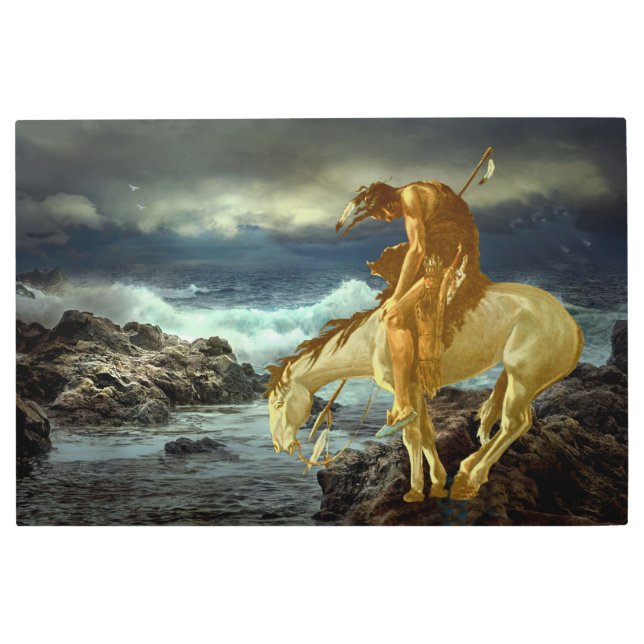 道の端 メタルプリント (正面)