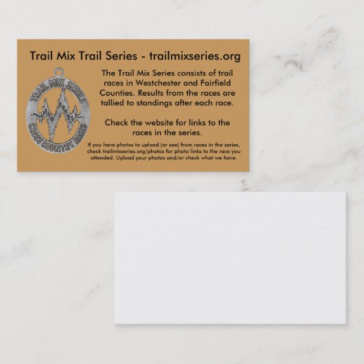 道の組合せのウェブサイトまたは写真の名刺 名刺 (正面/裏面)