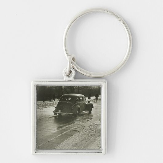 道の車 キーホルダー (正面)