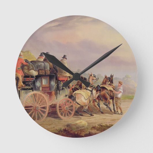 道の郵便車: 「水銀」Devonp ラウンド壁時計 (正面)