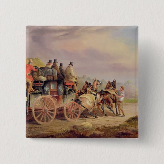 道の郵便車: 「水銀」Devonp 缶バッジ (正面)