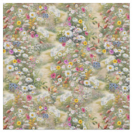 道の隣の花 ファブリック