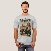 道は我が家 – バイク・ツーリングTシャツ Tシャツ (正面フル)