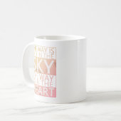 道は空ではなく、道はハートにある コーヒーマグカップ (正面左)