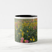 道ばたの野草，テキサス州,春 ツートーンマグカップ (中央)